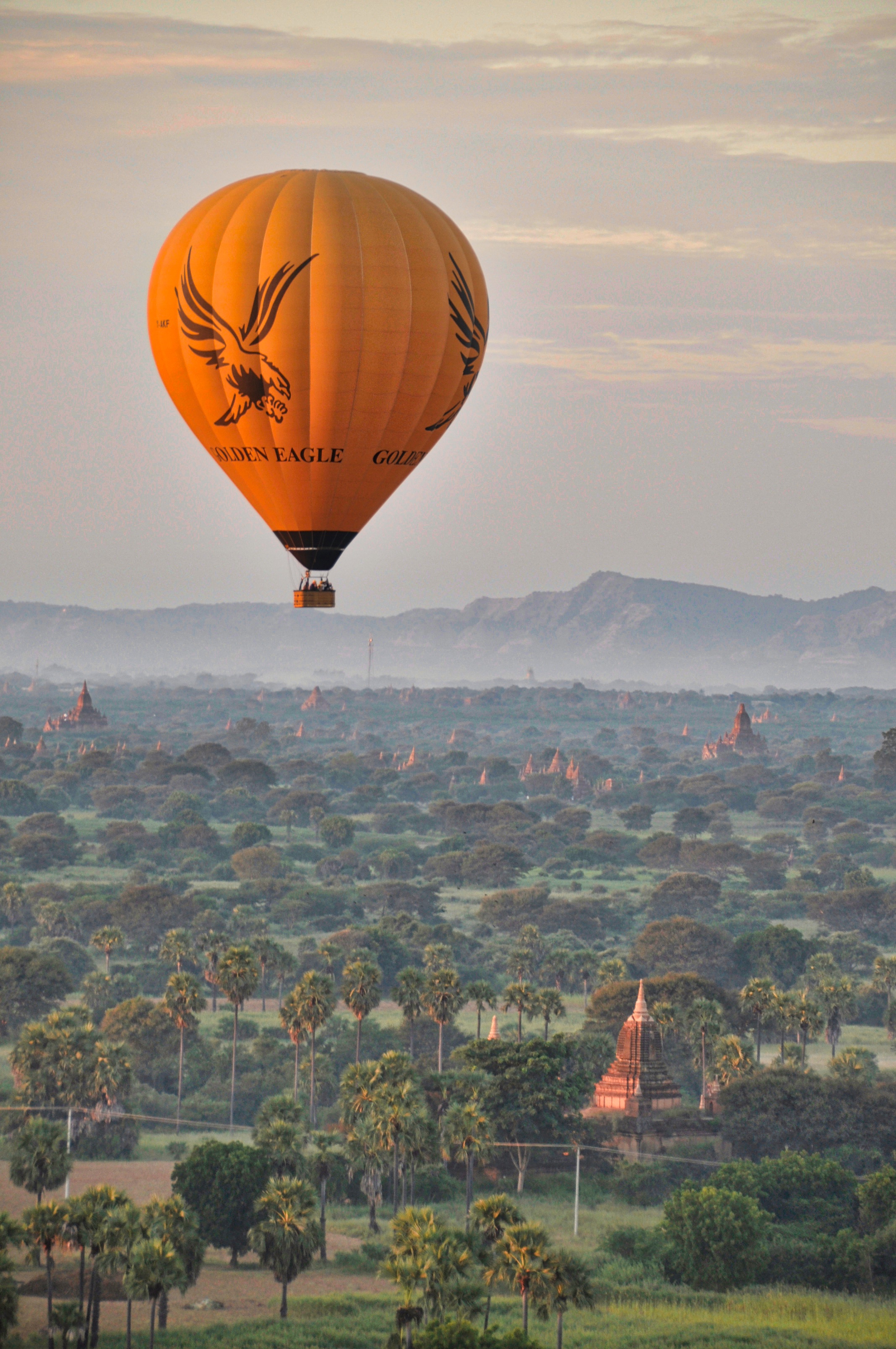 Hot Air Ballooning over Bagan temples