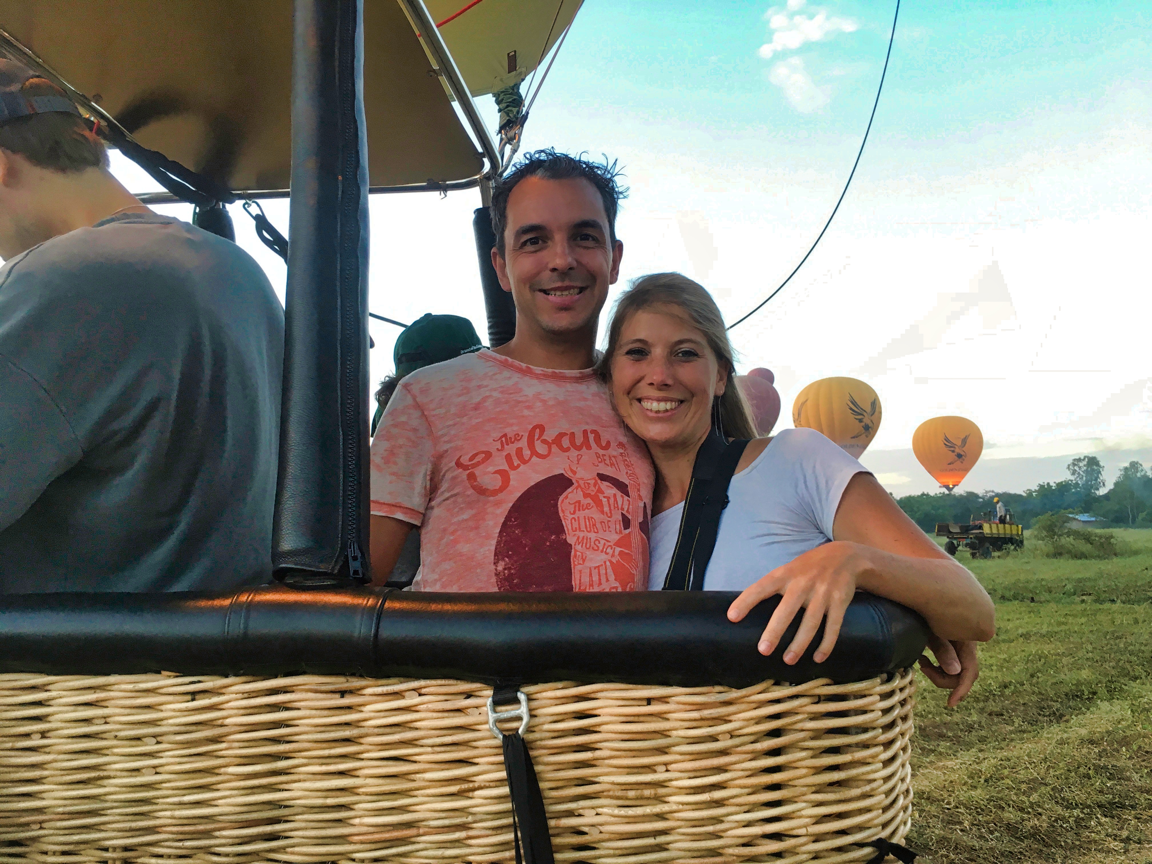 Two Travel The World - Hot Air Ballooning over Bagan temples - Bagan Hot Air Balloon