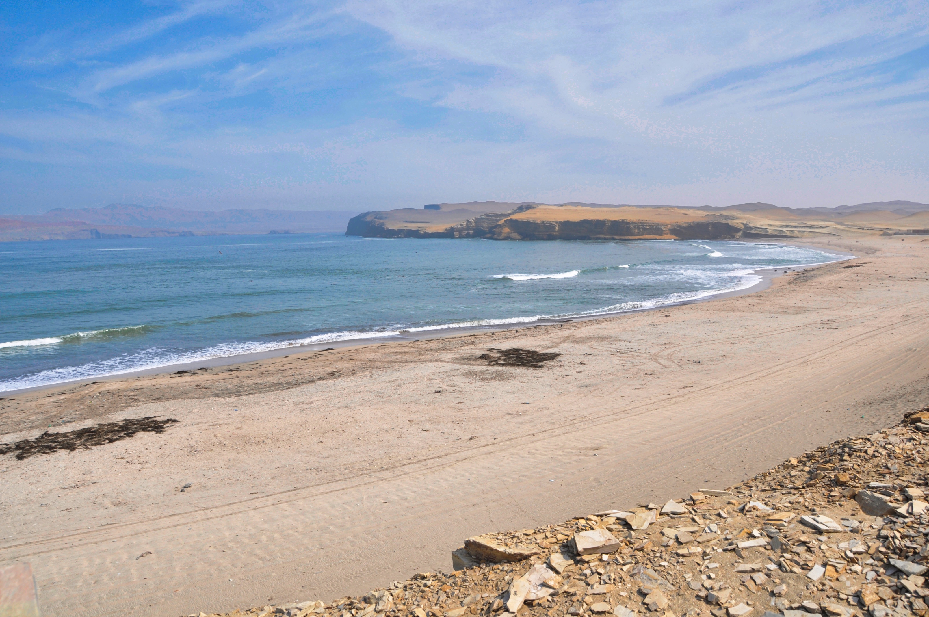 Two Travel The World - Cycling through the Paracas National Reserve in Peru